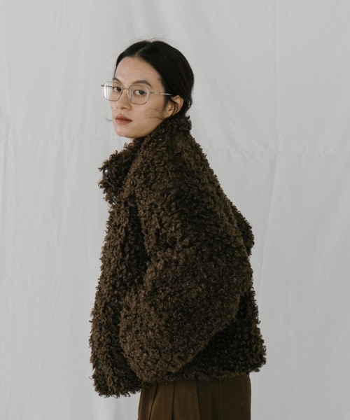 duei（デュイ）の「プードルファーミドルコート（その他アウター・レディース・ベージュ/ブラウン・FREE）」の5枚目の写真