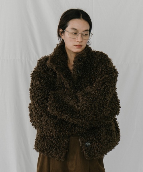 duei（デュイ）の「プードルファーミドルコート（その他アウター・レディース・ベージュ/ブラウン・FREE）」の6枚目の写真