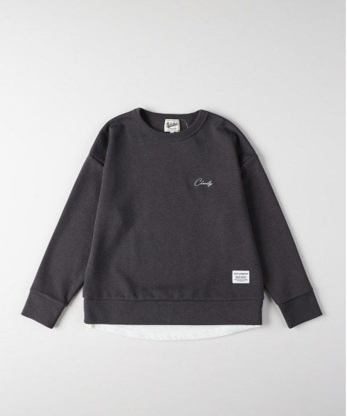 セール】【Refurbish】フェイクレイヤードスウェットプルオーバー