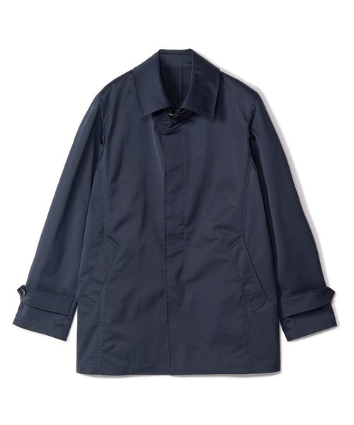 MEN'S BIGI（メンズビギ）の「LIMONTA EAST ストレッチギャバ ステンカラーコート＜ストレッチ・防風・撥水・透湿性＞（ステンカラーコート・メンズ・グリーン/ネイビー/オフホワイト・03/02/01/04）」の3枚目の写真