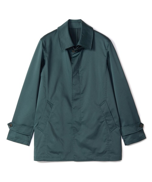MEN'S BIGI（メンズビギ）の「LIMONTA EAST ストレッチギャバ ステンカラーコート＜ストレッチ・防風・撥水・透湿性＞（ステンカラーコート・メンズ・グリーン/ネイビー/オフホワイト・03/02/01/04）」の2枚目の写真