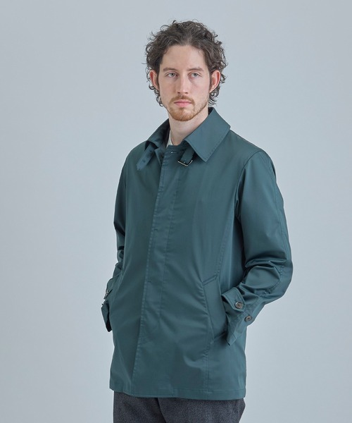 MEN'S BIGI（メンズビギ）の「LIMONTA EAST ストレッチギャバ ステンカラーコート＜ストレッチ・防風・撥水・透湿性＞（ステンカラーコート・メンズ・グリーン/ネイビー/オフホワイト・03/02/01/04）」の7枚目の写真