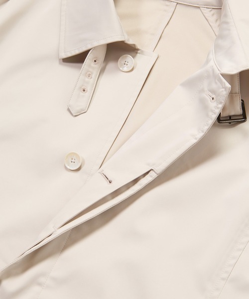 MEN'S BIGI（メンズビギ）の「LIMONTA EAST ストレッチギャバ ステンカラーコート＜ストレッチ・防風・撥水・透湿性＞（ステンカラーコート・メンズ・グリーン/ネイビー/オフホワイト・03/02/01/04）」の17枚目の写真