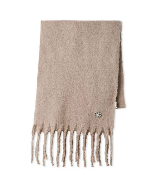 SNIDEL（スナイデル）の「ブローチ付きマフラー（マフラー・レディース・ベージュ/アイボリー/ライトブルー・F）」の2枚目の写真