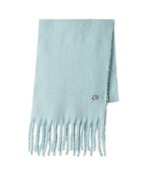 SNIDEL（スナイデル）の「ブローチ付きマフラー（マフラー・レディース・ベージュ/アイボリー/ライトブルー・F）」の3枚目の写真