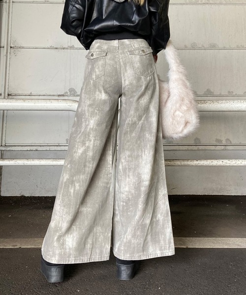 non-hedge(ノンヘッジ)の「ムラワイドパンツ(デニムパンツ・レディース・グレー/ブラック・M/S)」の16枚目の写真