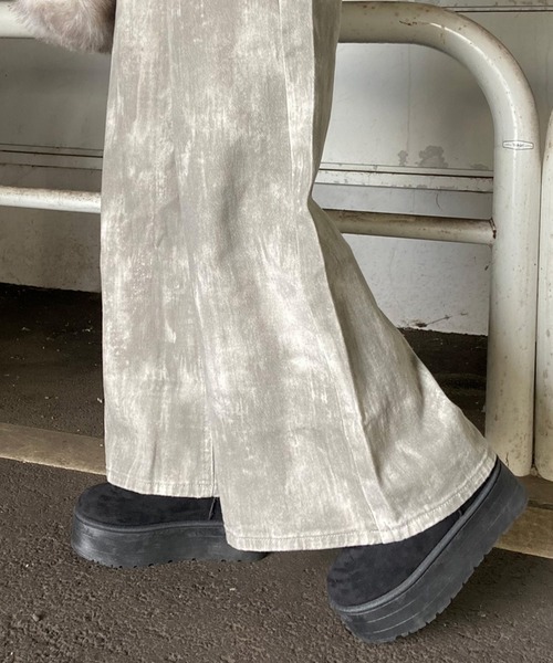 non-hedge(ノンヘッジ)の「ムラワイドパンツ(デニムパンツ・レディース・グレー/ブラック・M/S)」の6枚目の写真