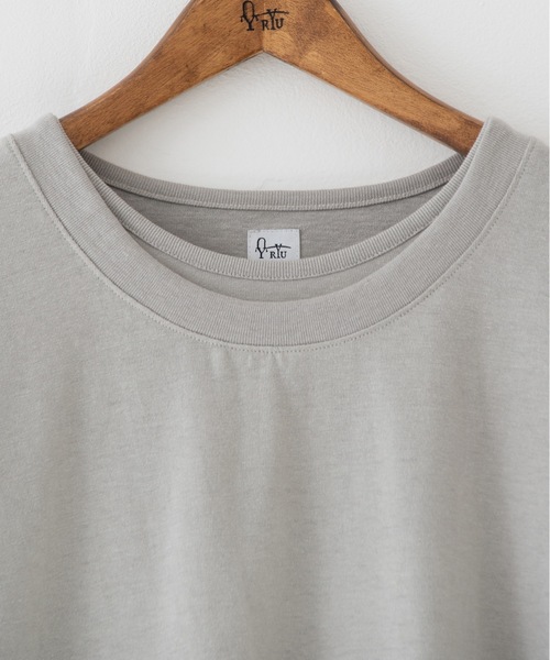 RYU(リュー)の「vintage-style layered top(Tシャツ/カットソー・メンズ・グレイッシュベージュ/チャコール・2/4)」の8枚目の写真