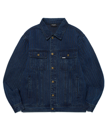 WKNDRS（ウィーキャンドース）の「STRIPE TRUCKER JK (DENIM)（デニムジャケット）」