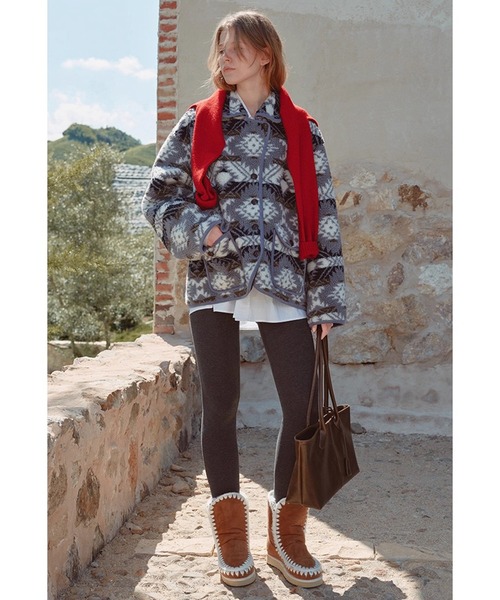 ノルディック柄 パイピング ボアジャケット FQ25W268【Fano Studios