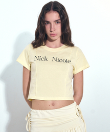 NICOLE PINTUCK CROP TEE_BUTTER