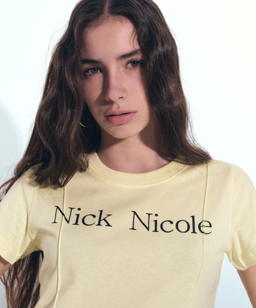 NICK&NICOLE(ニックアンドニコール)の「NICOLE PINTUCK CROP TEE_BUTTER(Tシャツ/カットソー・レディース・その他・LARGE/MEDIUM)」の2枚目の写真