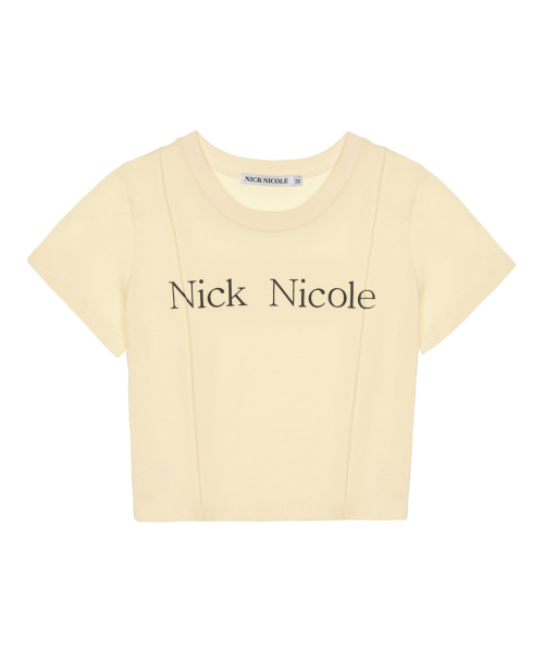 NICK&NICOLE(ニックアンドニコール)の「NICOLE PINTUCK CROP TEE_BUTTER(Tシャツ/カットソー・レディース・その他・LARGE/MEDIUM)」の4枚目の写真