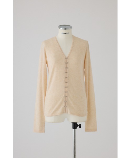 RIM.ARK(リムアーク)の「Many hook V neck tops メニーフックVネックトップス(ニット/セーター・レディース・グレー/ブルー/ブラック/ライトベージュ・FREE)」の14枚目の写真