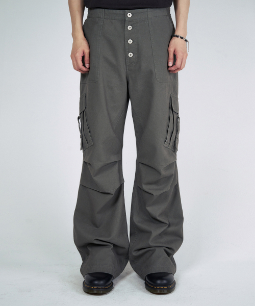 SLOWACID（スローアシッド）の「ボタンフライテックカーゴパンツ[カーキ]（その他パンツ・レディース・その他・MEDIUM/LARGE）」の7枚目の写真