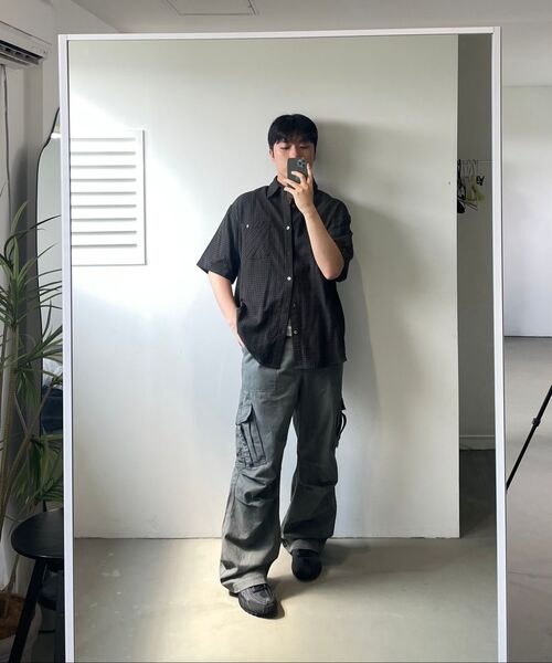 SLOWACID（スローアシッド）の「ボタンフライテックカーゴパンツ[カーキ]（その他パンツ・レディース・その他・MEDIUM/LARGE）」の6枚目の写真