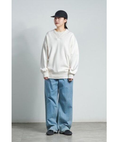 MUSINSA STANDARD（ムシンサスタンダード）の「ツーピンタックワイドデニムパンツ [ライトインディゴ]（デニムパンツ・メンズ・その他・40/38/42/36/34/28/29/32/30/31/33/26/27）」の10枚目の写真