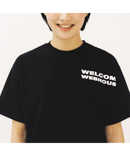 WEBHOUSE(ウェブハウス)の「ウェルカムウェブハウスT - ブラック(Tシャツ/カットソー・レディース・その他・SMALL/LARGE/MEDIUM)」の1枚目の写真