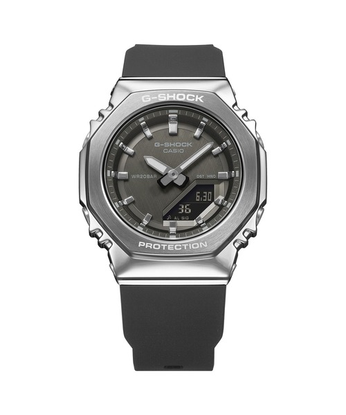 G-SHOCK(ジーショック)の「GM-S2110シリーズ / メタルベゼル / GM-S2110-1A1JF(アナログ腕時計・レディース・ブラック×シルバー・FREE)」の2枚目の写真