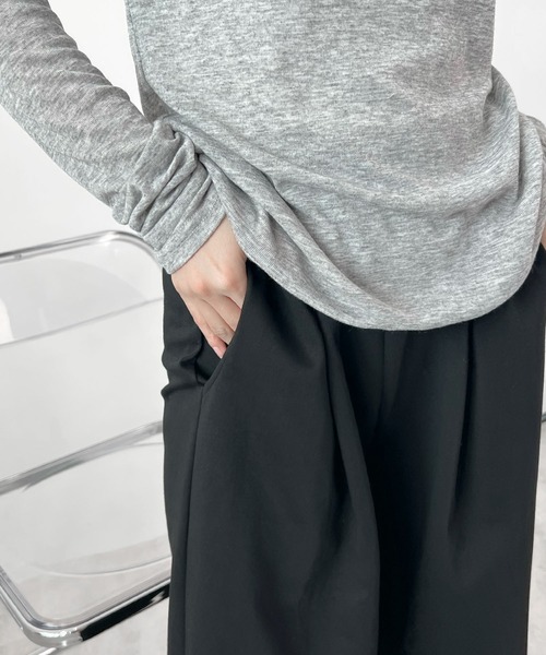 Futier land(フューティアランド)の「タックスウェットパンツ(スウェットパンツ・レディース・チャコールグレー/ブラック/ライトグレー・MEDIUM)」の11枚目の写真
