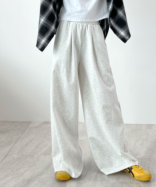 Futier land(フューティアランド)の「タックスウェットパンツ(スウェットパンツ・レディース・チャコールグレー/ブラック/ライトグレー・MEDIUM)」の21枚目の写真