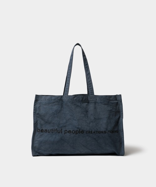 beautiful people（ビューティフルピープル）の「brushed logo        lesure bag（トートバッグ・レディース・グリーン/グレー/ナチュラル/ネイビー/オレンジ/ライトイエロー系/サックスブルー/ブラック/ブラウン/オリーブ/ネイビー系1・FREE）」の7枚目の写真