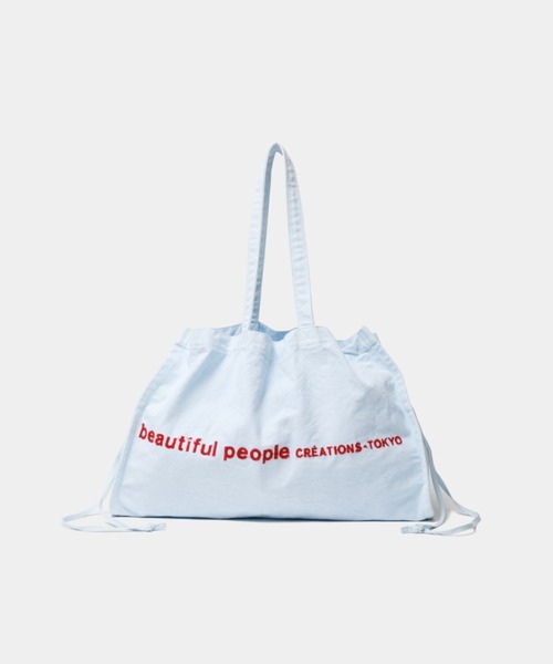 beautiful people（ビューティフルピープル）の「brushed logo        lesure bag（トートバッグ・レディース・グリーン/グレー/ナチュラル/ネイビー/オレンジ/ライトイエロー系/サックスブルー/ブラック/ブラウン/オリーブ/ネイビー系1・FREE）」の22枚目の写真