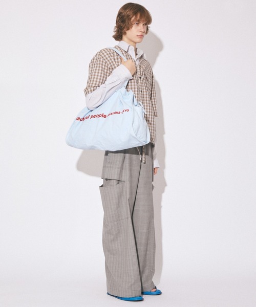 beautiful people（ビューティフルピープル）の「brushed logo        lesure bag（トートバッグ・レディース・グリーン/グレー/ナチュラル/ネイビー/オレンジ/ライトイエロー系/サックスブルー/ブラック/ブラウン/オリーブ/ネイビー系1・FREE）」の18枚目の写真