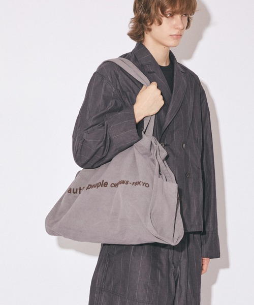 beautiful people(ビューティフルピープル)の「brushed logo lesure bag(トートバッグ・レディース・グリーン/グレー/ナチュラル/ネイビー/オレンジ/ライトイエロー系/サックスブルー/ブラック/ブラウン/オリーブ/ネイビー系1/キャメル・FREE)」の21枚目の写真