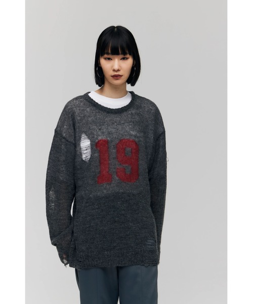 FELICITY（フェリシティ）の「Numbering Knit Tops（ニット/セーター・レディース・グレー/チャコール・2）」の19枚目の写真