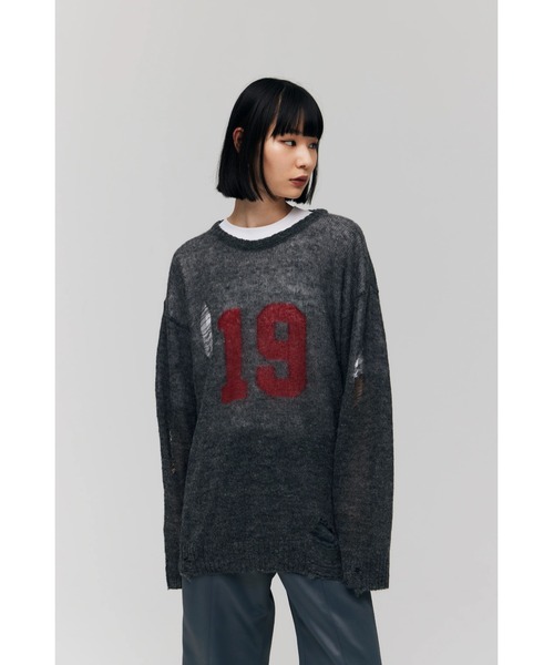 FELICITY（フェリシティ）の「Numbering Knit Tops（ニット/セーター・レディース・グレー/チャコール・2）」の18枚目の写真