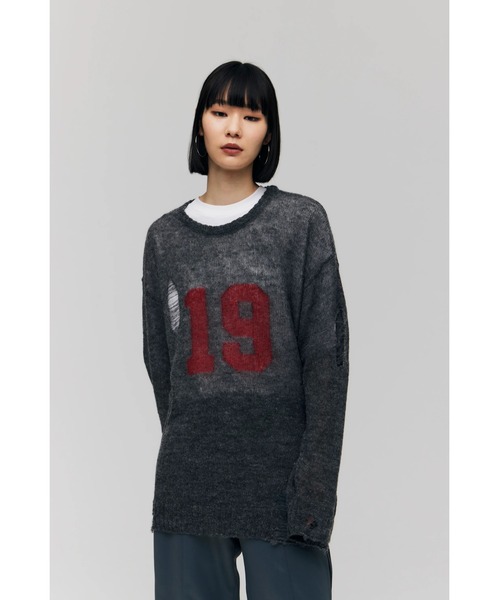 FELICITY（フェリシティ）の「Numbering Knit Tops（ニット/セーター・レディース・グレー/チャコール・2）」の17枚目の写真