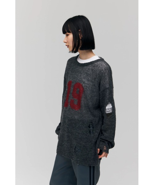 FELICITY（フェリシティ）の「Numbering Knit Tops（ニット/セーター・レディース・グレー/チャコール・2）」の16枚目の写真