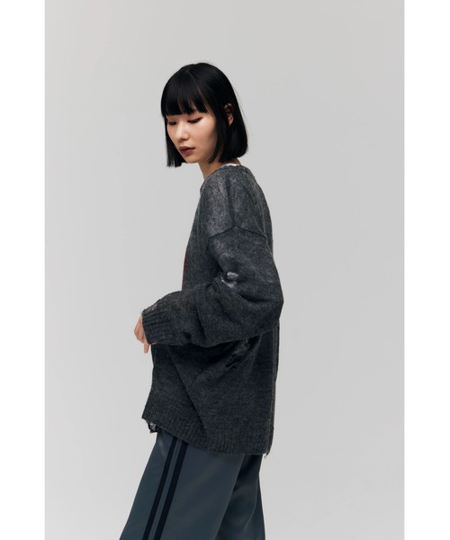 FELICITY（フェリシティ）の「Numbering Knit Tops（ニット/セーター・レディース・グレー/チャコール・2）」の15枚目の写真