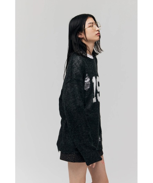 FELICITY（フェリシティ）の「Numbering Knit Tops（ニット/セーター・レディース・グレー/チャコール・2）」の11枚目の写真