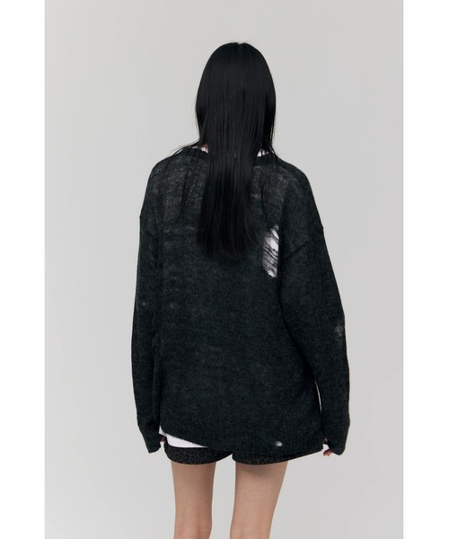FELICITY（フェリシティ）の「Numbering Knit Tops（ニット/セーター・レディース・グレー/チャコール・2）」の9枚目の写真