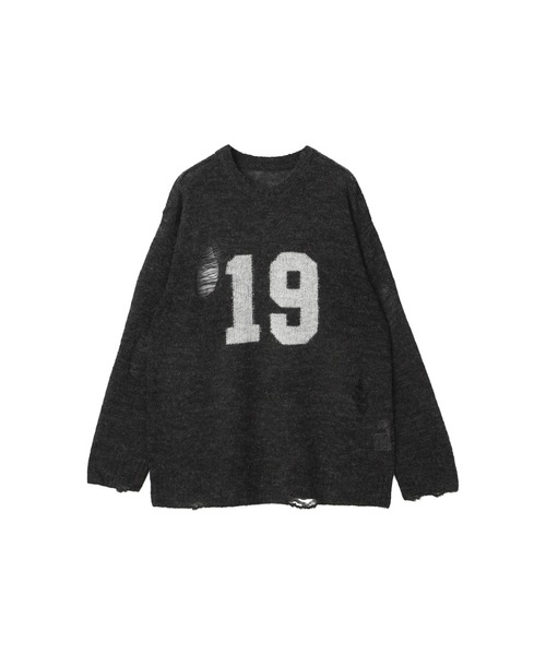 FELICITY（フェリシティ）の「Numbering Knit Tops（ニット/セーター・レディース・グレー/チャコール・2）」の3枚目の写真