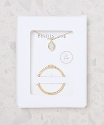 Flowering（フラワーリング）の「【セット】誕生石/ネックレス＆リング（ネックレス）」