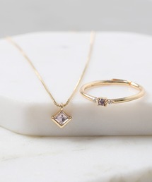 Flowering（フラワーリング）の「【セット】誕生石/ネックレス＆リング（ネックレス）」