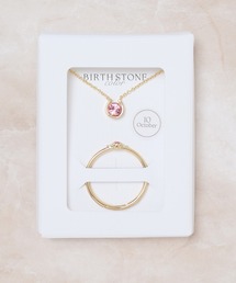 Flowering（フラワーリング）の「【セット】誕生石/ネックレス＆リング（ネックレス）」