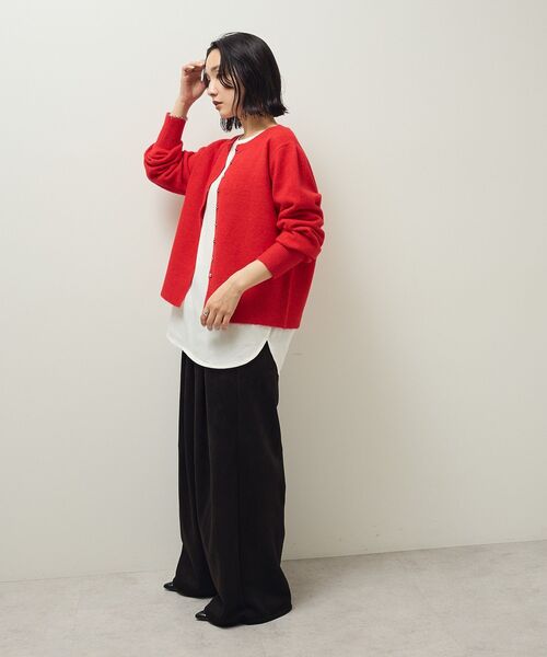 Green　Parks（グリーンパークス）の「裾ラウンドホワイトインナー（Tシャツ/カットソー・レディース・オフホワイト・FREE）」の4枚目の写真