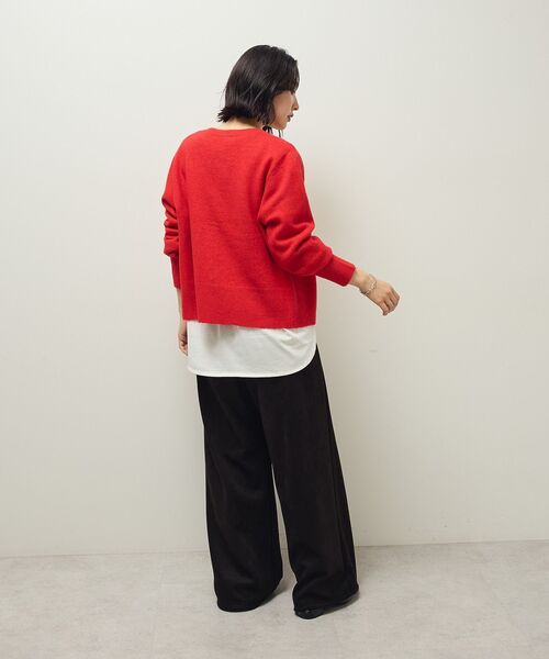 Green　Parks（グリーンパークス）の「裾ラウンドホワイトインナー（Tシャツ/カットソー・レディース・オフホワイト・FREE）」の5枚目の写真