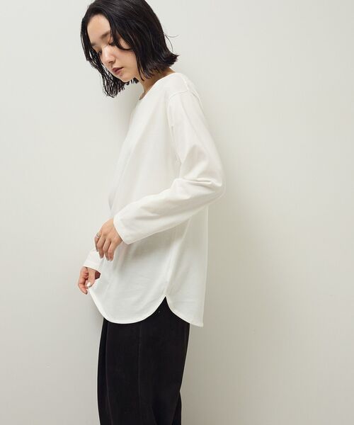 Green　Parks（グリーンパークス）の「裾ラウンドホワイトインナー（Tシャツ/カットソー・レディース・オフホワイト・FREE）」の10枚目の写真