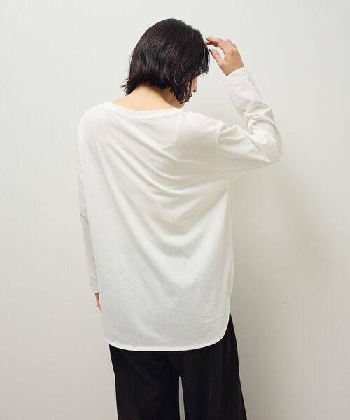 Green　Parks（グリーンパークス）の「裾ラウンドホワイトインナー（Tシャツ/カットソー・レディース・オフホワイト・FREE）」の11枚目の写真