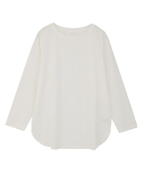 Green　Parks（グリーンパークス）の「裾ラウンドホワイトインナー（Tシャツ/カットソー・レディース・オフホワイト・FREE）」の17枚目の写真