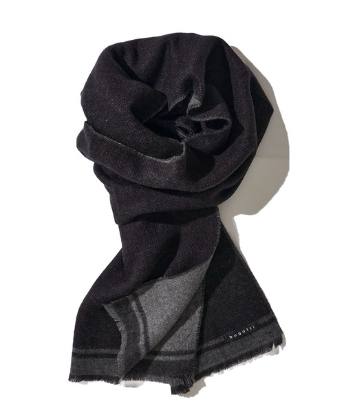 TETE HOMME（テットオム）の「【WEB限定】カシミアタッチ ダブルフェイスマフラー（マフラー・メンズ・ブラック/グレー/ネイビー/ブラウン・FREE）」の5枚目の写真