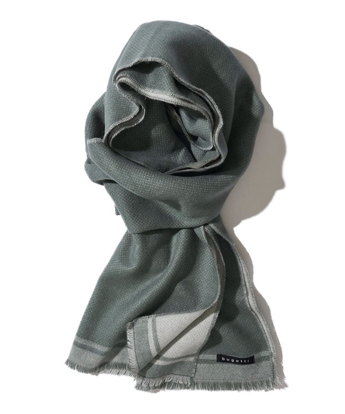 TETE HOMME（テットオム）の「【WEB限定】カシミアタッチ ダブルフェイスマフラー（マフラー・メンズ・ブラック/グレー/ネイビー/ブラウン・FREE）」の6枚目の写真