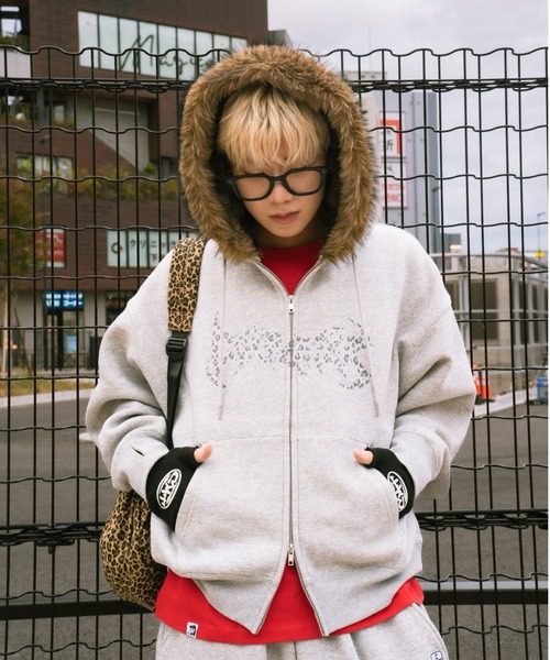 centimeter(センチメーター)の「Tribal logo fur zip hoodie(パーカー・メンズ・ネイビー/杢グレー/ブラック・SMALL/MEDIUM/LARGE)」の5枚目の写真