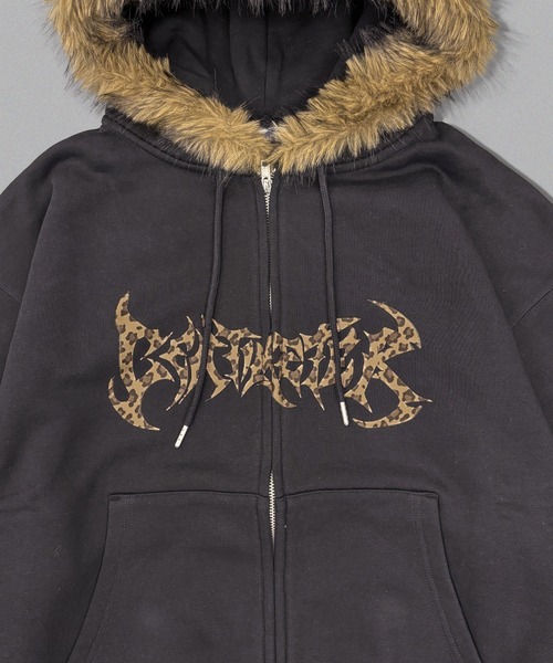 centimeter(センチメーター)の「Tribal logo fur zip hoodie(パーカー・メンズ・ネイビー/杢グレー/ブラック・SMALL/MEDIUM/LARGE)」の14枚目の写真