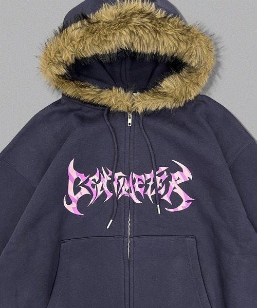 centimeter(センチメーター)の「Tribal logo fur zip hoodie(パーカー・メンズ・ネイビー/杢グレー/ブラック・SMALL/MEDIUM/LARGE)」の16枚目の写真